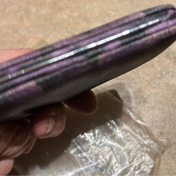 Purple leopard print cigarette or card wallet case - Picture 4 of 7